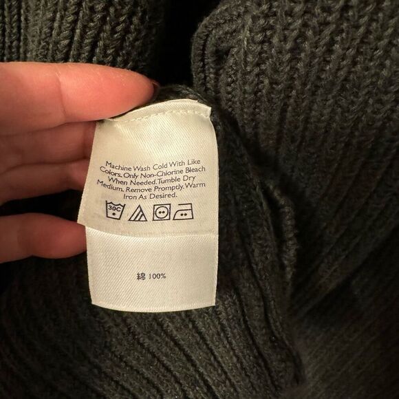 Eddie Bauer Men’s 100% Cotton Sweater size XL Dark Green - Picture 4 of 5